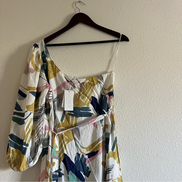 NWT L*Space Floral Josephine One Shoulder Maxi Dress Size 8 - Picture 8 of 11